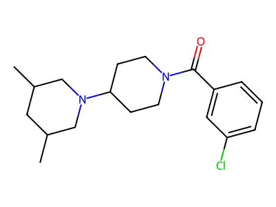 (3-Chlorophenyl)-[4-(3,5-dimethylpiperidin-1-yl)piperidin-1-yl]methanone structure