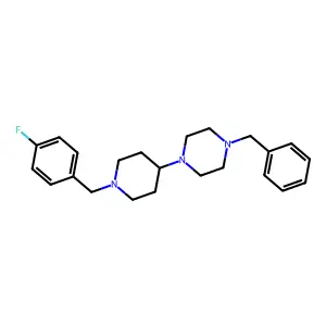1-Benzyl-4-[1-[(4-fluorophenyl)methyl]piperidin-4-yl]piperazine structure