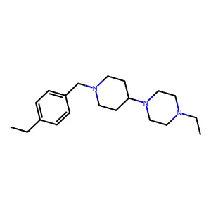 1-Ethyl-4-[1-[(4-ethylphenyl)methyl]piperidin-4-yl]piperazine structure