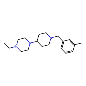 1-Ethyl-4-[1-[(3-methylphenyl)methyl]piperidin-4-yl]piperazine structure
