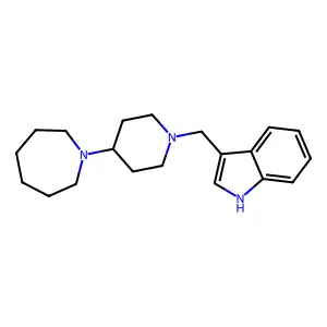 3-[[4-(azepan-1-yl)piperidin-1-yl]methyl]-1H-indole structure