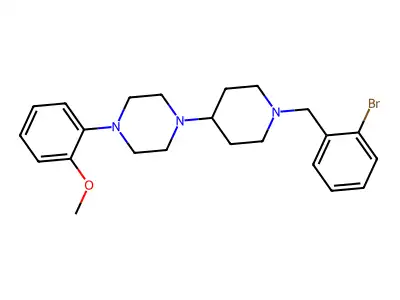 1-[1-[(2-Bromophenyl)methyl]piperidin-4-yl]-4-(2-methoxyphenyl)piperazine structure