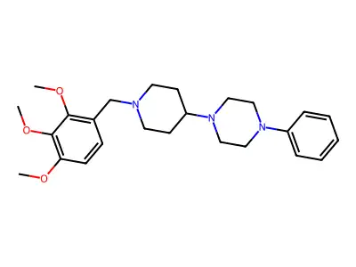 1-Phenyl-4-[1-[(2,3,4-trimethoxyphenyl)methyl]piperidin-4-yl]piperazine structure