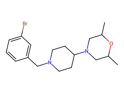 4-[1-(3-Bromobenzyl)piperidin-4-yl]-2,6-dimethylmorpholine structure