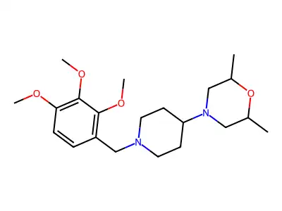 2,6-Dimethyl-4-[1-[(2,3,4-trimethoxyphenyl)methyl]piperidin-4-yl]morpholine structure