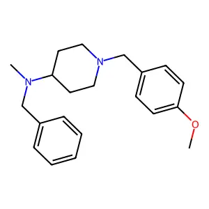 N-benzyl-1-[(4-methoxyphenyl)methyl]-N-methylpiperidin-4-amine structure