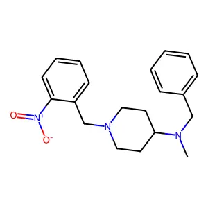 N-benzyl-N-methyl-1-[(2-nitrophenyl)methyl]piperidin-4-amine structure