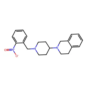 2-[1-[(2-nitrophenyl)methyl]piperidin-4-yl]-3,4-dihydro-1H-isoquinoline structure