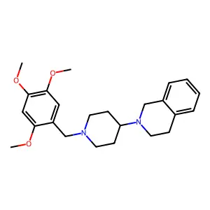 2-[1-[(2,4,5-trimethoxyphenyl)methyl]piperidin-4-yl]-3,4-dihydro-1H-isoquinoline structure