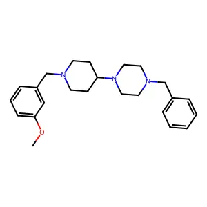 1-Benzyl-4-[1-[(3-methoxyphenyl)methyl]piperidin-4-yl]piperazine structure