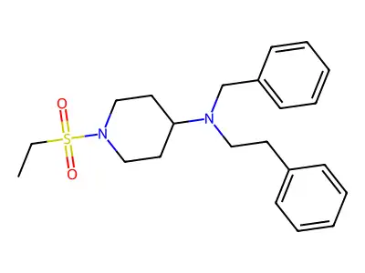N-benzyl-1-(ethylsulfonyl)-N-(2-phenylethyl)-4-piperidinamine structure