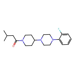 1-[4-[4-(2-Fluorophenyl)piperazin-1-yl]piperidin-1-yl]-3-methylbutan-1-one structure