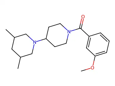 [4-(3,5-Dimethylpiperidin-1-yl)piperidin-1-yl]-(3-methoxyphenyl)methanone structure