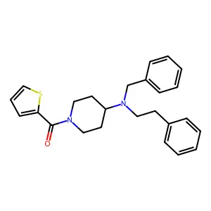 4-[(2-Phenylethyl)benzylamino]piperidyl 2-thienyl ketone structure