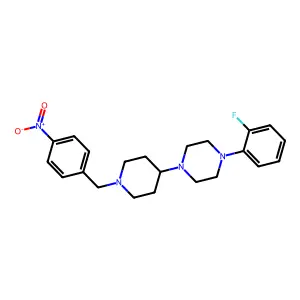 1-(2-Fluorophenyl)-4-[1-[(4-nitrophenyl)methyl]piperidin-4-yl]piperazine structure