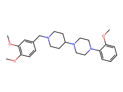 1-[1-[(3,4-Dimethoxyphenyl)methyl]piperidin-4-yl]-4-(2-methoxyphenyl)piperazine structure