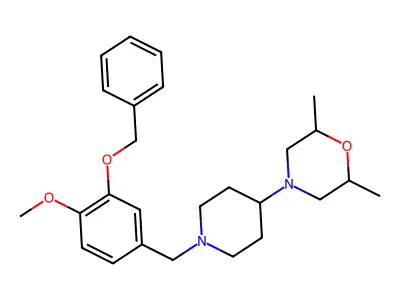 4-{1-[3-(Benzyloxy)-4-methoxybenzyl]piperidin-4-yl}-2,6-dimethylmorpholine structure