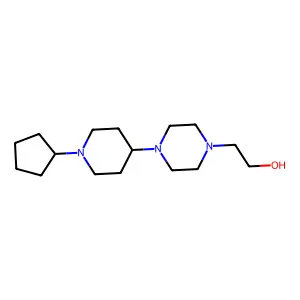 2-[4-(1-Cyclopentylpiperidin-4-yl)piperazin-1-yl]ethanol structure