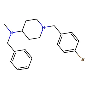 N-benzyl-1-[(4-bromophenyl)methyl]-N-methylpiperidin-4-amine structure