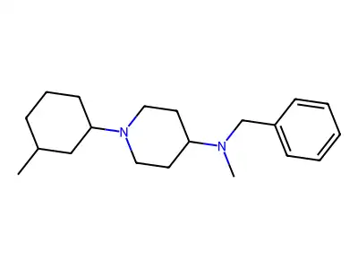 N-benzyl-N-methyl-1-(3-methylcyclohexyl)piperidin-4-amine structure