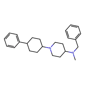 N-benzyl-N-methyl-1-(4-phenylcyclohexyl)piperidin-4-amine structure