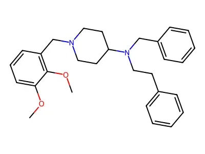 N-benzyl-1-(2,3-dimethoxybenzyl)-N-(2-phenylethyl)piperidin-4-amine structure