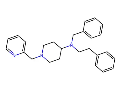 N-benzyl-N-(2-phenylethyl)-1-(pyridin-2-ylmethyl)piperidin-4-amine structure