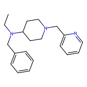 N-benzyl-N-ethyl-1-(pyridin-2-ylmethyl)piperidin-4-amine structure