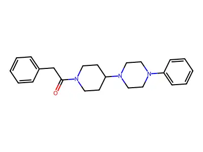 2-Phenyl-1-[4-(4-phenylpiperazin-1-yl)piperidin-1-yl]ethanone structure