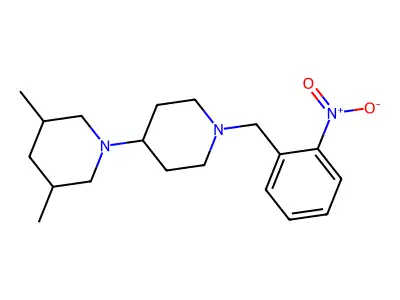 3,5-Dimethyl-1-[1-[(2-nitrophenyl)methyl]piperidin-4-yl]piperidine structure
