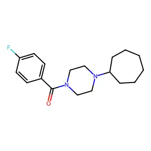 1-Cycloheptyl-4-(4-fluorobenzoyl)piperazine structure
