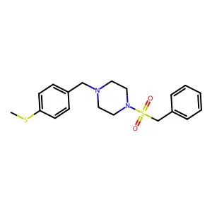 1-Benzylsulfonyl-4-[(4-methylsulfanylphenyl)methyl]piperazine structure