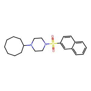 1-Cyclooctyl-4-naphthalen-2-ylsulfonylpiperazine structure