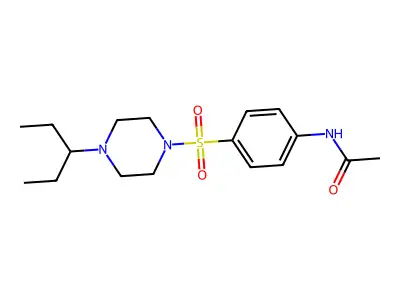 N-[4-(4-pentan-3-ylpiperazin-1-yl)sulfonylphenyl]acetamide structure