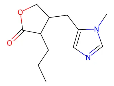 4-((1-Methyl-1H-imidazol-5-yl)methyl)-3-propyldihydrofuran-2(3H)-one structure