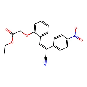 ethyl {2-[(E)-2-cyano-2-(4-nitrophenyl)ethenyl]phenoxy}acetate structure