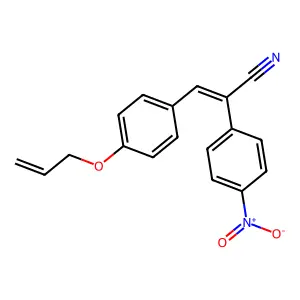 (E)-2-(4-nitrophenyl)-3-(4-prop-2-enoxyphenyl)prop-2-enenitrile structure
