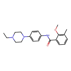N-[4-(4-ethylpiperazin-1-yl)phenyl]-2-methoxy-3-methylbenzamide structure