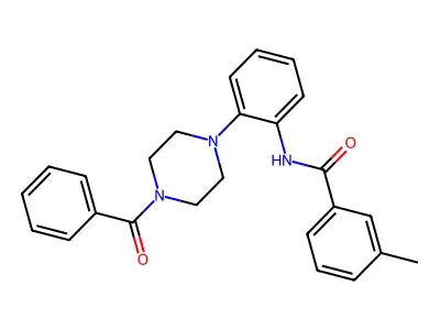 N-[2-(4-benzoylpiperazin-1-yl)phenyl]-3-methylbenzamide structure