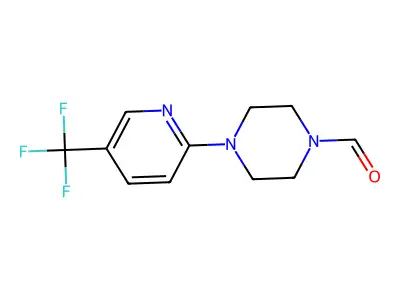 4-[5-(Trifluoromethyl)pyridin-2-yl]piperazine-1-carbaldehyde structure