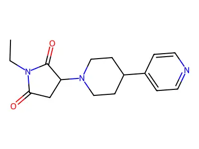 1-Ethyl-3-[4-(pyridin-4-yl)piperidin-1-yl]pyrrolidine-2,5-dione structure