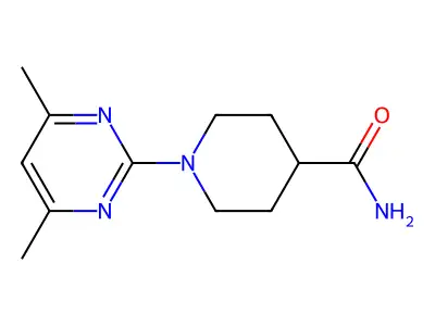 1-(4,6-Dimethylpyrimidin-2-yl)piperidine-4-carboxamide structure