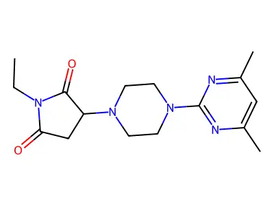 3-[4-(4,6-Dimethylpyrimidin-2-yl)piperazin-1-yl]-1-ethylpyrrolidine-2,5-dione structure