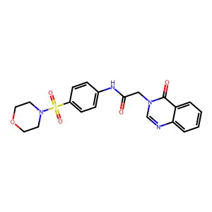 N-(4-morpholin-4-ylsulfonylphenyl)-2-(4-oxoquinazolin-3-yl)acetamide structure