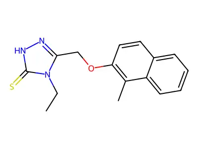 4-Ethyl-5-(1-methyl-naphthalen-2-yloxymethyl)-4H-[1,2,4]triazole-3-thiol structure
