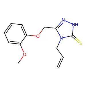 4-Allyl-5-(2-methoxy-phenoxymethyl)-4H-[1,2,4]triazole-3-thiol structure