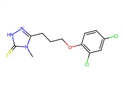5-[3-(2,4-dichlorophenoxy)propyl]-4-methyl-4H-1,2,4-triazole-3-thiol structure