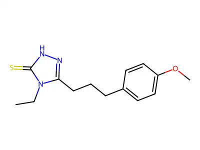 4-ethyl-5-[3-(4-methoxyphenyl)propyl]-4H-1,2,4-triazole-3-thiol structure