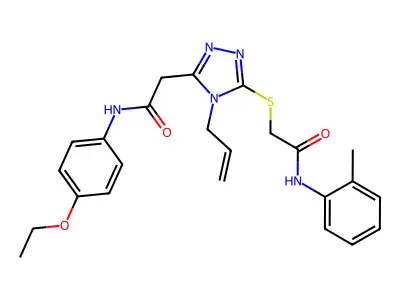 2-{[5-{2-[(4-ethoxyphenyl)amino]-2-oxoethyl}-4-(prop-2-en-1-yl)-4H-1,2,4-triazol-3-yl]sulfanyl}-N-(2-methylphenyl)acetamide structure