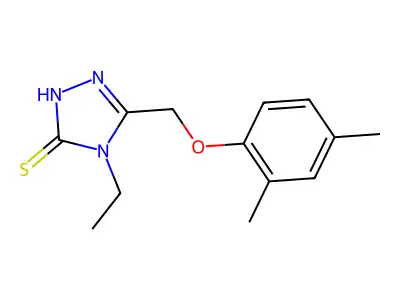 5-[(2,4-dimethylphenoxy)methyl]-4-ethyl-4H-1,2,4-triazole-3-thiol structure